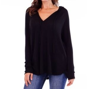 Black Waffle Hoodie
